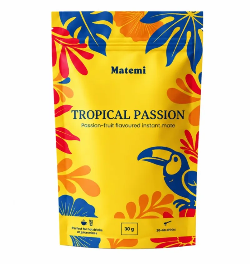 Matemi Tropical Passion – ištirpinama yerba mate su pasiflora, 30 g